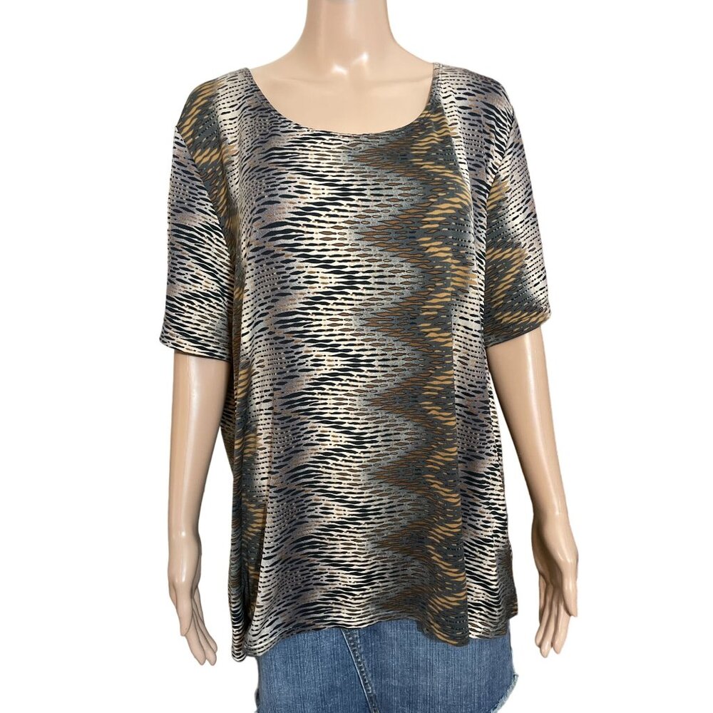 Elementz Woman Multicolored Blouse Size 2X